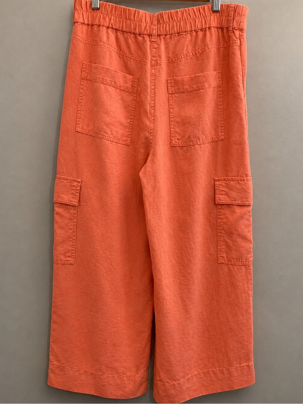 Chico’s 100% Linen Coral Wide Leg Cargo Pants Size 1 (US 8) - Picture 2 of 6